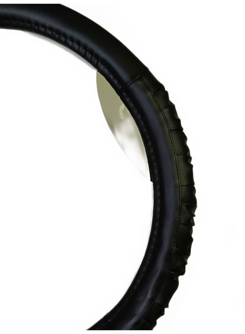 Elshafey premium steering wheel cover universal black - Image 2