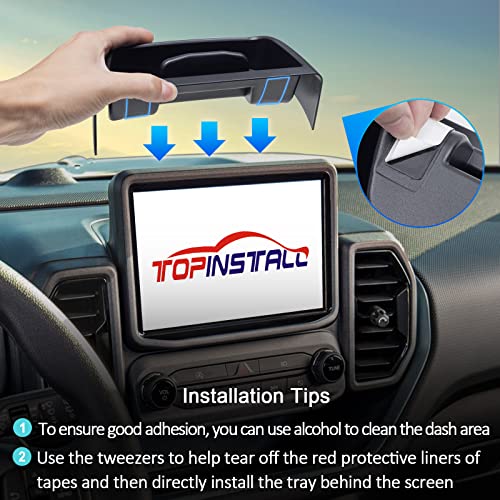 TOPINSTALL Dash Center Console Tray Compatible with Ford Bronco Sport 2021-2024 Accessories (CX430), Dashboard Insert ABS Plastic Storage Organizer Phone Holder Coin Container (Not for 2025) - Image 3