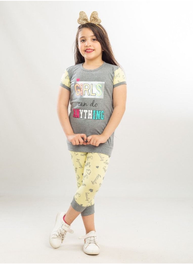 lecoo - Girls' cotton summer children's thong pajamas - suitable for going out, clubs and home - sizes from 4 to 10 years - Image 1
