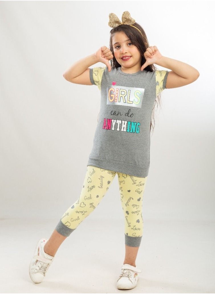 lecoo - Girls' cotton summer children's thong pajamas - suitable for going out, clubs and home - sizes from 4 to 10 years - Image 1