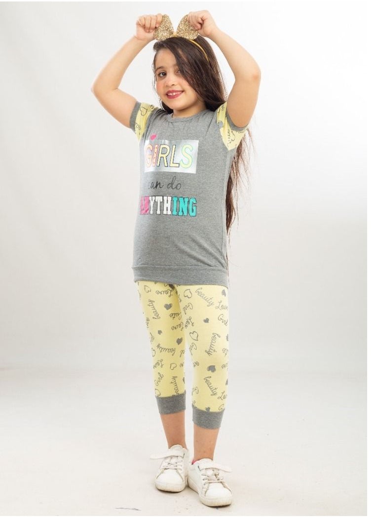 lecoo - Girls' cotton summer children's thong pajamas - suitable for going out, clubs and home - sizes from 4 to 10 years - Image 1
