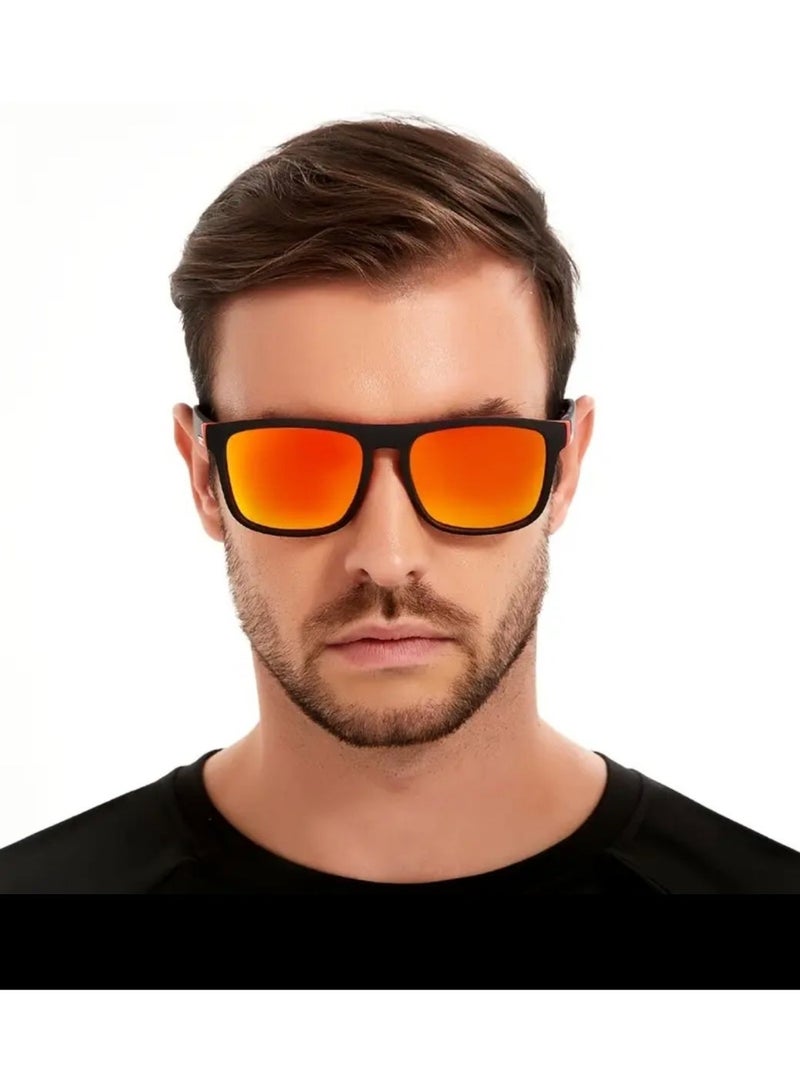 Unisex Vintage Square Glasses - Full Frame Design, Suitable for Running, Hiking, Beach, and Outdoor Activities, Optional Tinted Lenses - Image 2