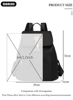 DUNISO Women Backpack Purse, Waterproof Backpack for Girl Woman Black Travel Bookbag Lady Shoulder Bag, Lightweight Ladies Fashion Daily Backpack Anti-theft Casual Daypack  - Image 4
