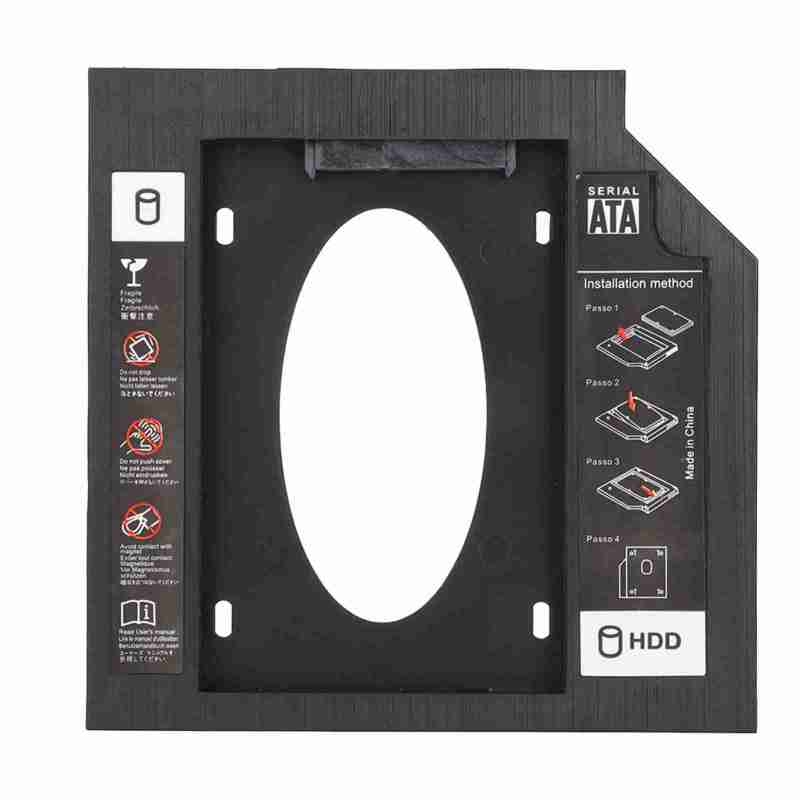 2.5 بوصة في حاوية HDD - صينية محرك أقراص صلبة SATA بسمك 9.5 ملم لاستبدال فتحة DVD ROM في الكمبيوتر المحمول، توفر مساحة تخزين إضافية لأجهزة DELL وHP وLENOVO - Image 1