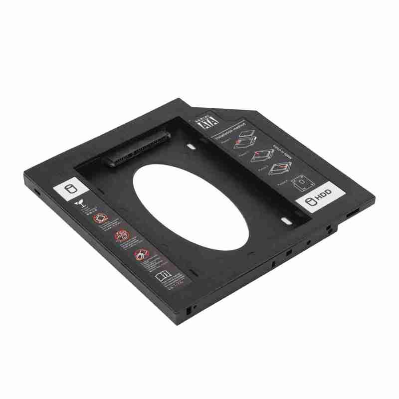2.5 بوصة في حاوية HDD - صينية محرك أقراص صلبة SATA بسمك 9.5 ملم لاستبدال فتحة DVD ROM في الكمبيوتر المحمول، توفر مساحة تخزين إضافية لأجهزة DELL وHP وLENOVO - Image 4