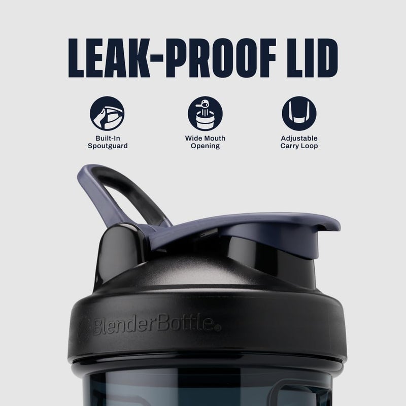 BlenderBottle Pro Series Shaker Bottle - 28 oz, Odor Resistant, Black - Image 3