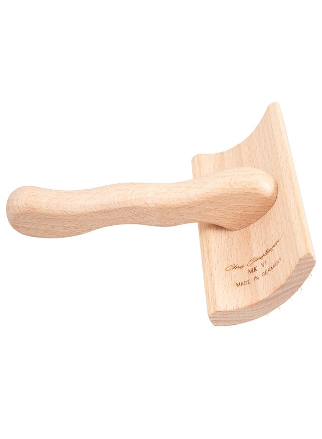 Chris Christensen Mark VI Curved Slicker Dog Brush, Groom Like a Professinal, Stainless Steel Pins, Lightweight Beech Wood Body, Ground and Polished Tips, Medium - Image 3