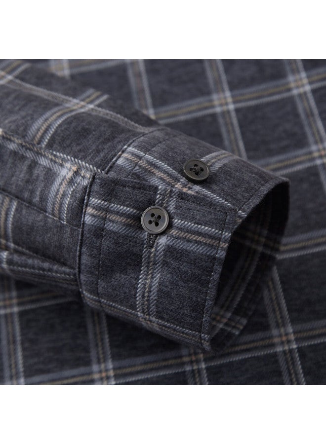 FIRS Shanshan Autumn New Men's Cotton Blend Thickened Brushed Warm Morandi Color Casual Shirt - Image 4