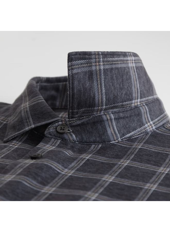 FIRS Shanshan Autumn New Men's Cotton Blend Thickened Brushed Warm Morandi Color Casual Shirt - Image 3