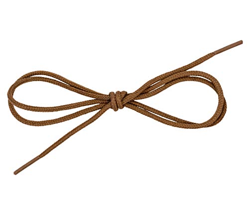 Benchmark Basics 36" Walnut Dress Shoe Laces - Round Waxed Shoestrings for Shoes & Boots - 1/10" (2.5mm) Diameter - 1 Pair - Image 3