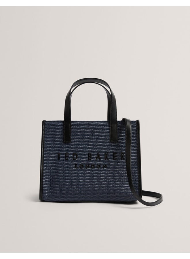 Ted Baker حقيبة أيقونية صغيرة من الرافية الاصطناعية - Image 1