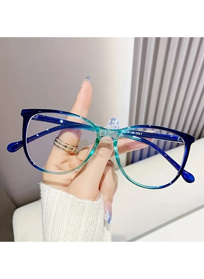 SCENT HOUSE Women's Glasses – Full-Rim Design, Lightweight Metal Hinges, Minimalist Chic Frames, Suitable for Parties, Office, and Casual Outfits, Party Accessories, Trendy Design, Durable Construction, Stylish Frames, Fashion Enthusiasts, Birthday Gift, Modern Fashion, High-Quality Lenses, Versatile Glasses, Office Wear, Feminine Frames, High-End Lenses, Fashion-Conscious Women (Includes Eyeglass Case), Blue Light Blocking Glasses, Eyeglasses. - Image 4