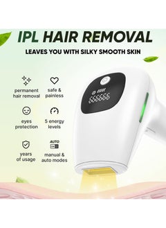 Bosidin Laser Hair Removal Device, Pulse light hair removal device at home 500,000 flashes, Permanent Laser Hair Removal for women and men, Painless hair removal device for armpits, legs, arms  - Image 2