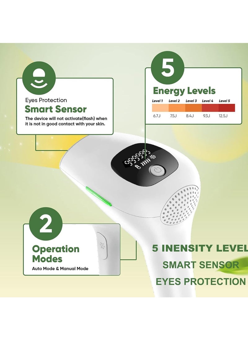 Bosidin Laser Hair Removal Device, Pulse light hair removal device at home 500,000 flashes, Permanent Laser Hair Removal for women and men, Painless hair removal device for armpits, legs, arms  - Image 3