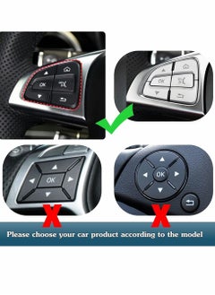 Excefore Car Steering Wheel Button Trim Upholstery Compatible with Mercedes for Benz C V GLC Class W205 X205  - Image 5