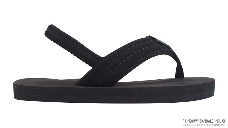 Rainbow Sandals Kid's Grombow's Soft Top Rubber w/Neoprene Strap, Black, Kid's 07-08 w/backstrap B(M) US - Image 4