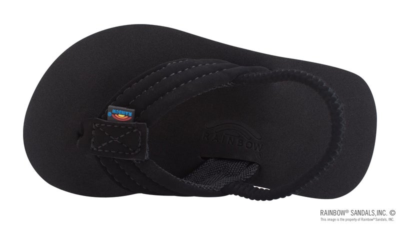 Rainbow Sandals Kid's Grombow's Soft Top Rubber w/Neoprene Strap, Black, Kid's 07-08 w/backstrap B(M) US - Image 3