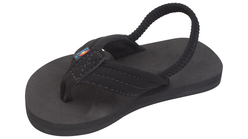 Rainbow Sandals Kid's Grombow's Soft Top Rubber w/Neoprene Strap, Black, Kid's 07-08 w/backstrap B(M) US - Image 1
