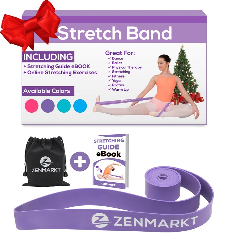 Zenmarkt Stretch Bands for Flexibility and Strength - Ballet Stretch Bands Ideal to Have as Dance Equipment in Every Competition - Suitable for Gymnastics, Cheerleading, and Pilates Training(Purple) - Image 1
