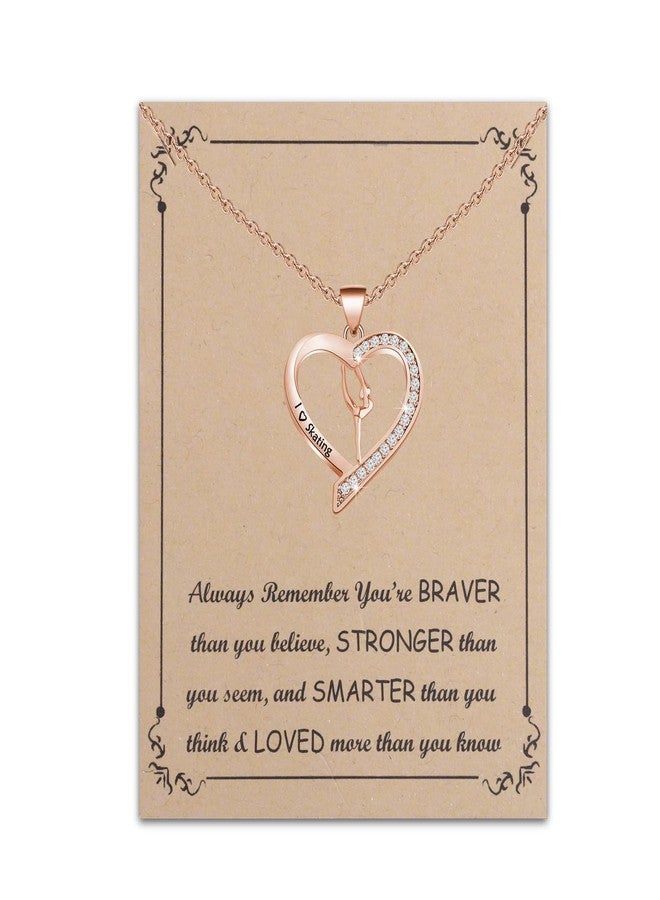 BNQL Figure Skating Necklace - Ice Skater Jewelry for Skate Lover Gifts - Image 1