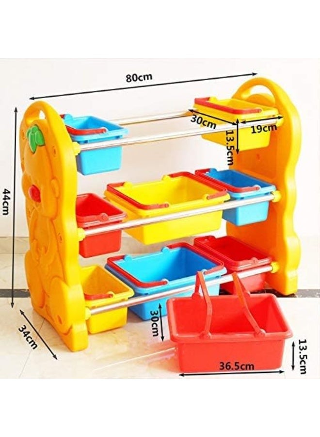 Rainbow Toys Children Deluxe Multi-Bin Toy Organizer with Storage Bins, Toy Storage Box for Boys & Girls - Image 2