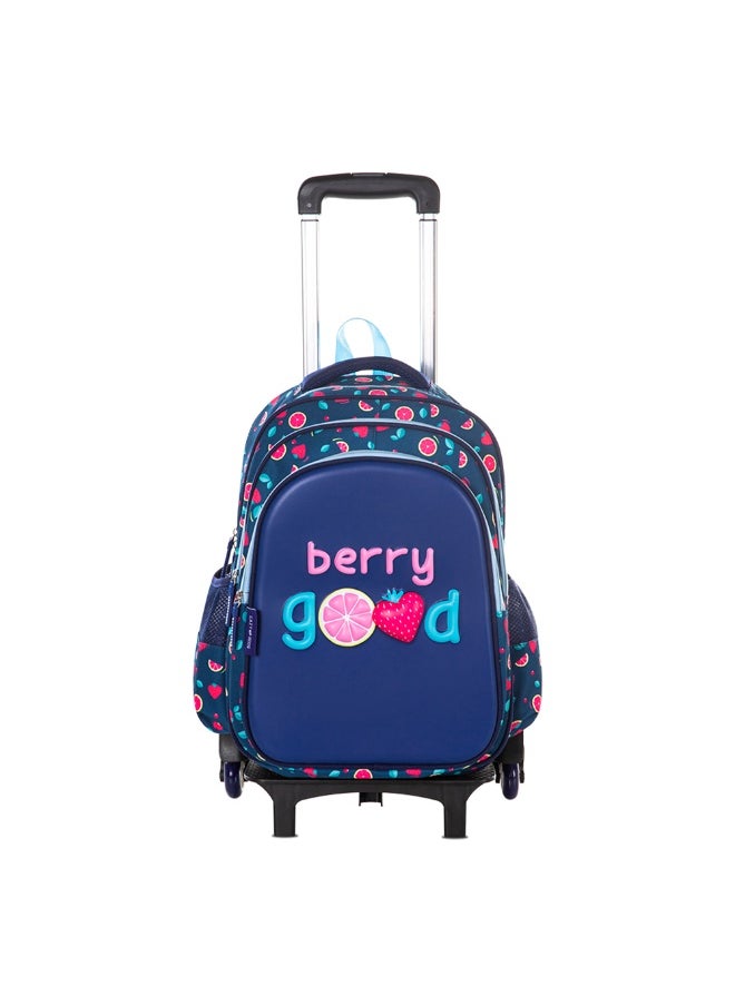 Eazy Kids Eazy Kids School Bag w/ Trolley, Pencil Case 16" - Berry Good Blue  - Image 2
