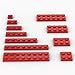 YUJHITP 300 Piece Red Building Plate Bulk Assortment Pack Red Small Base Plate Accessories for Building with 12 Size Compatible with Lego Parts and PiecesColor Red - Image 2