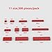 YUJHITP 300 Piece Red Building Plate Bulk Assortment Pack Red Small Base Plate Accessories for Building with 12 Size Compatible with Lego Parts and PiecesColor Red - Image 4