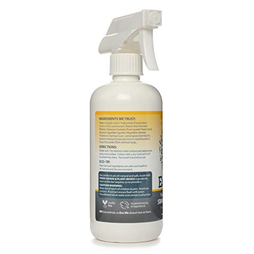 eco me EcoMe Stainless Steel Polish, Multi-Surface Cleaner, Lemon Fresh, 16 oz - Image 3