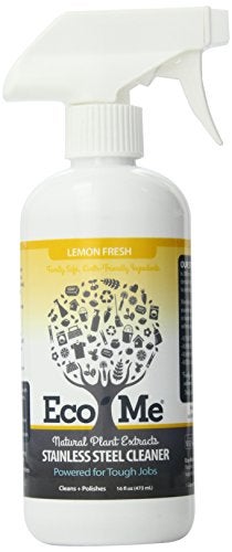 eco me EcoMe Stainless Steel Polish, Multi-Surface Cleaner, Lemon Fresh, 16 oz - Image 1