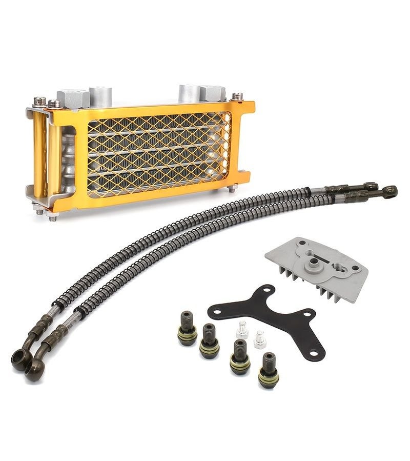 4 Row Motorcycle Oil Cooler Radiator Black Off Road Enduro Moped for Dirt Bike Pitbike 125cc - Image 5