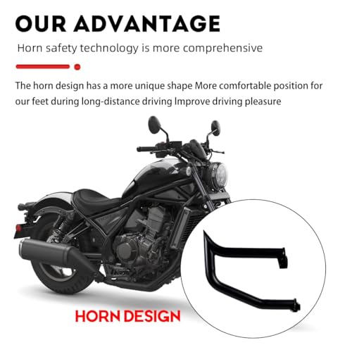 Gamyipp 1.5" Crash Bar Engine Guard Highway Freeway Bar for Honda Rebel 1100 DCT CMX 1100 CMX1100 2021 2022 - Image 3