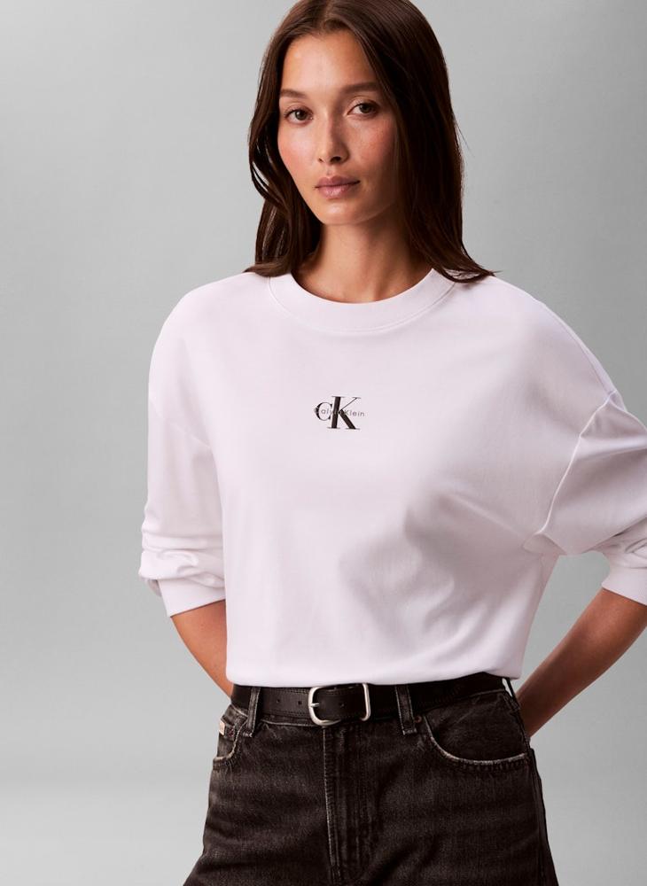 Calvin Klein Jeans Graphic Oversized Pullover Sweatshirt - Image 3