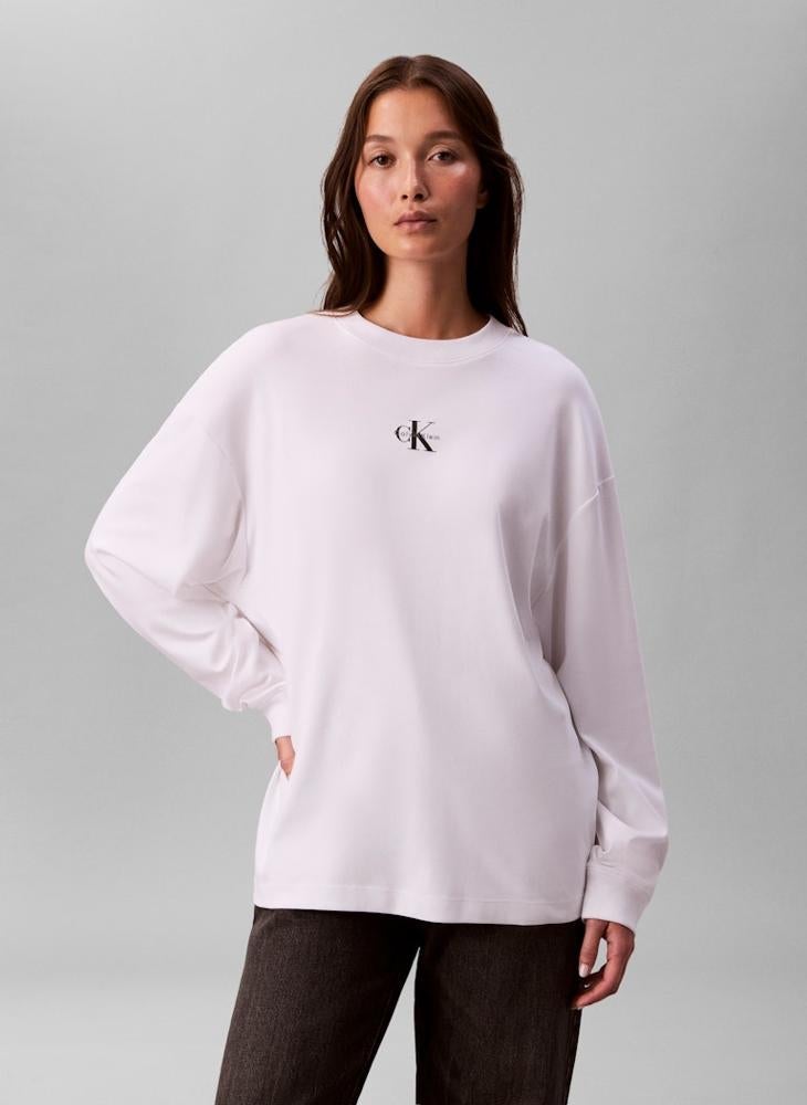 Calvin Klein Jeans Graphic Oversized Pullover Sweatshirt - Image 1