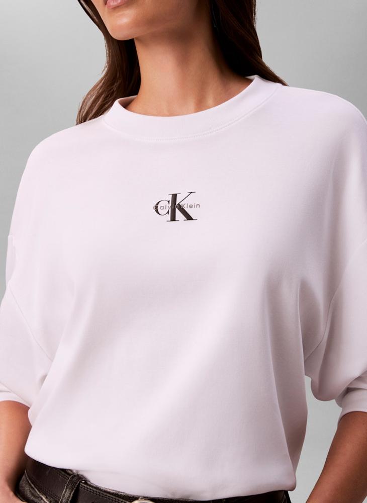 Calvin Klein Jeans Graphic Oversized Pullover Sweatshirt - Image 4