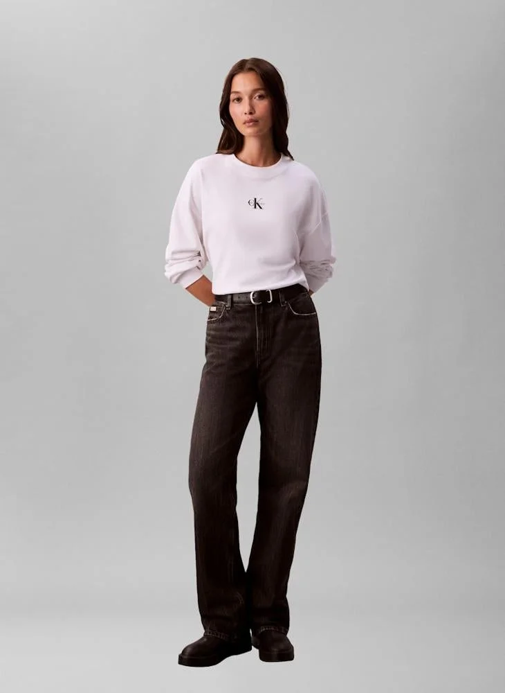 Calvin Klein Jeans  Graphic Oversized Pullover Sweatshirt for Women | Best Price UAE