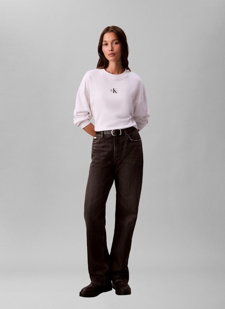 Calvin Klein Jeans Graphic Oversized Pullover Sweatshirt - Image 5