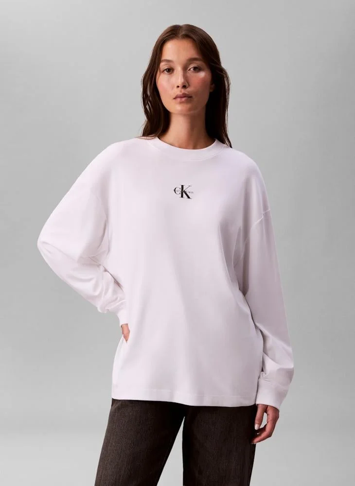 Calvin Klein Jeans  Graphic Oversized Pullover Sweatshirt for Women | Best Price UAE