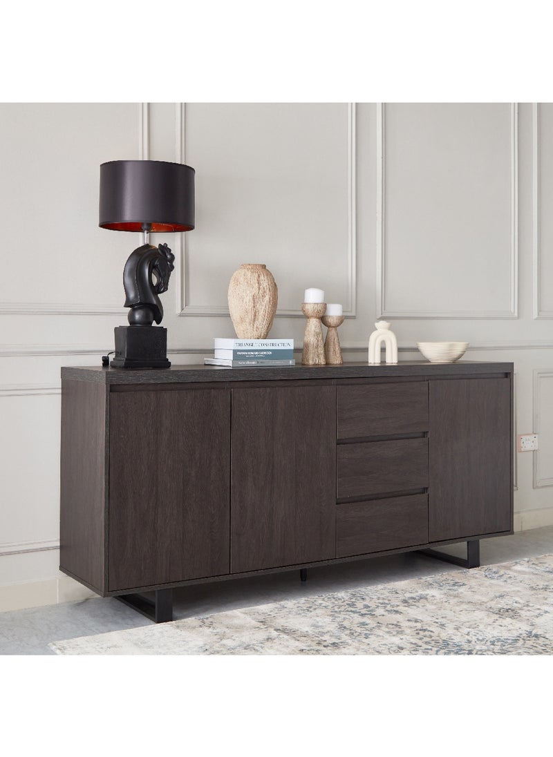 Home Box Indus 3-Door Sideboard with 3 Drawers 45 x 85 x 190 cm  - Image 1