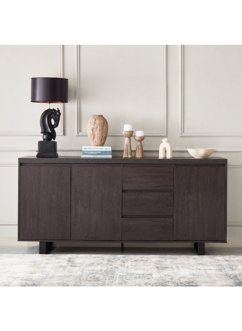 Home Box Indus 3-Door Sideboard with 3 Drawers 45 x 85 x 190 cm  - Image 2