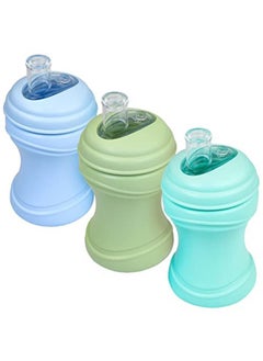 8Oz Pack Of 3 Transition Sippy Cups For Baby Toddler Medical Grade Silicone Soft Spout & Travel Lid Easy To Hold Hourglass Shape Made In Usa From Recycled Milk Jugs Frosty Mint - pzsku/ZE19EA800818EA2273B01Z/45/_/1720693013/5f7f991a-8626-4bab-bcd0-5a5836682ac8