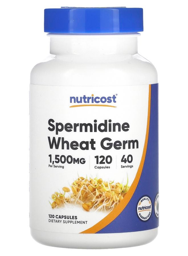 Spermidine Wheat Germ 1500 mg 120 Capsules (5 mg per Capsule)