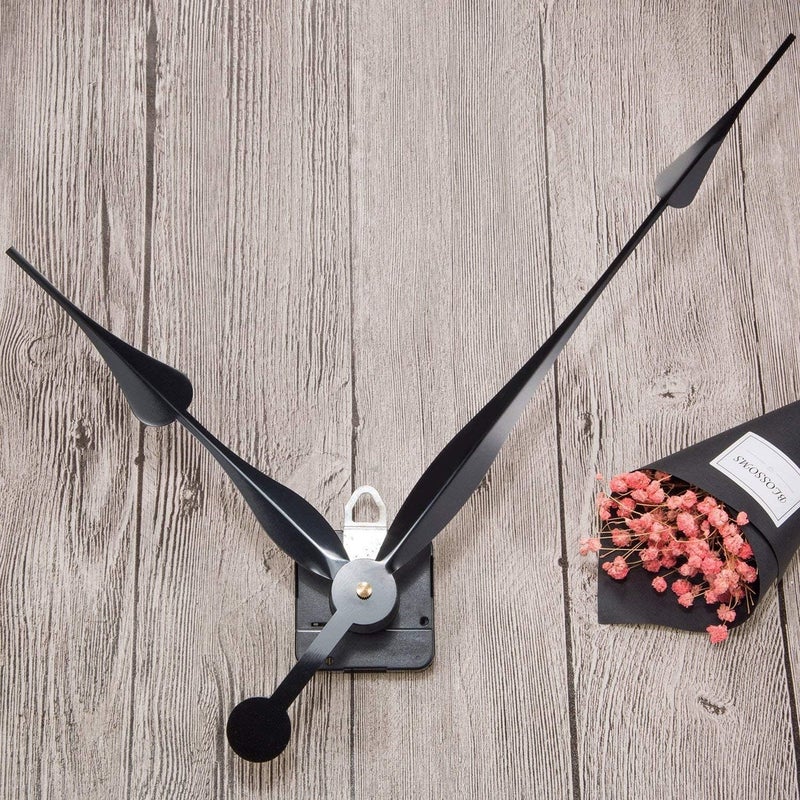 Hicarer High Torque Quartz Clock Movement Clock Replacement Mechanism with 12 Inch Long Spade Hands for DIY Clock Black Shaft Length 115 inches 31 mm Shaft Length - Image 4