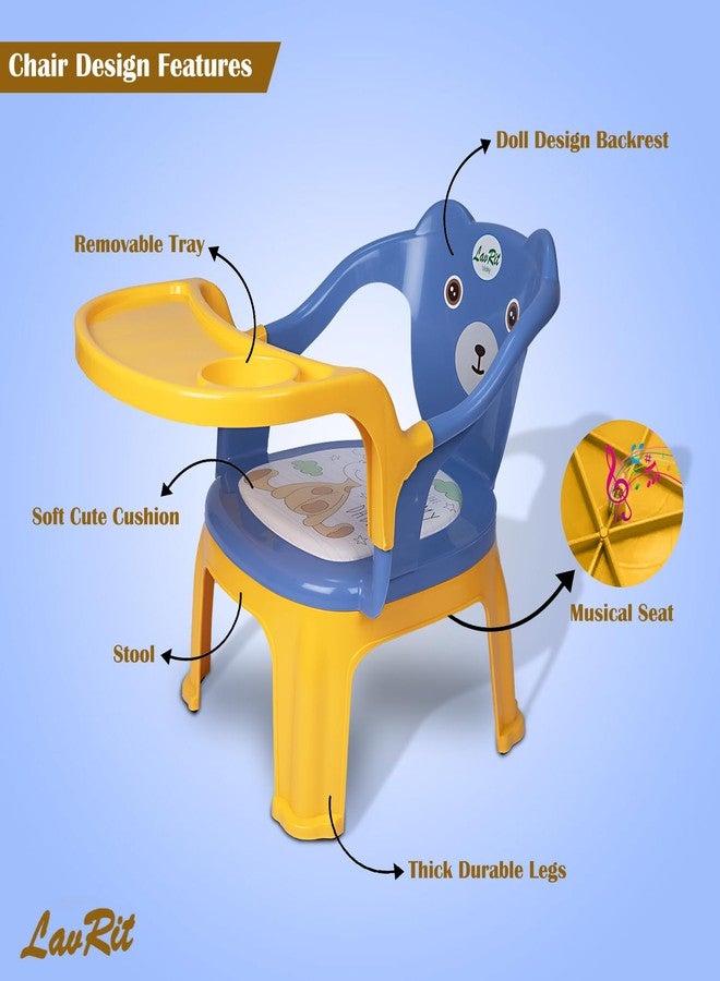 LavRit Plastic Baby Feeding Chair, with Tray Chair/Booster Plastic Chair for Kids/Feeding Chair for Kids,Portable Eating/Safe Chair(1-3 Years)/Upto 20 Kgs - Image 3