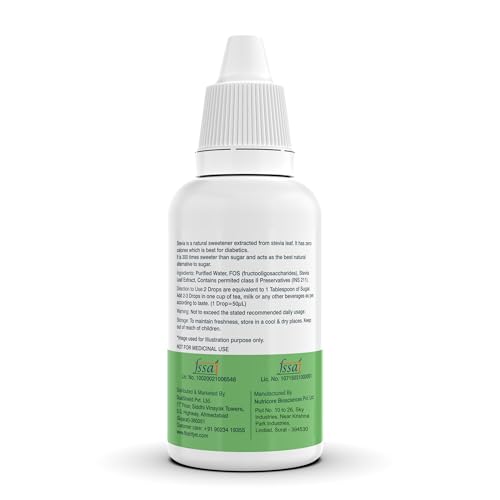 NutritJet Natural Stevia Liquid Drops - 30ml | Zero Calorie Sugar-Free Sweetener Pack of 3 - Image 3