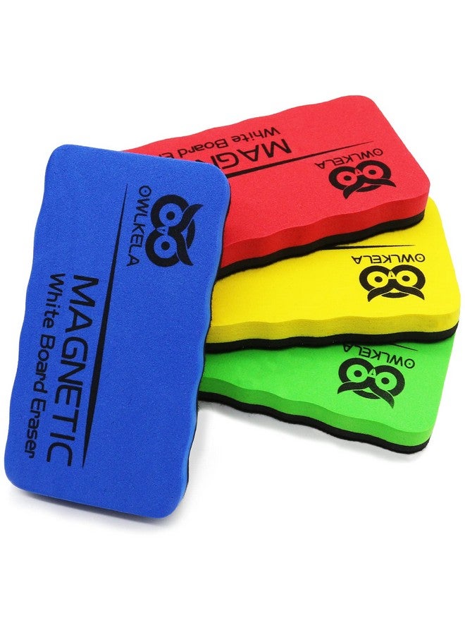 OWLKELA Magnetic Whiteboard Eraser, Dry Eraser Board Erasers, Dry Erasers For White Board, Whiteboard Erasers For Classroom, 4 Pack, Perfect For Home, College And Office Use - Image 1