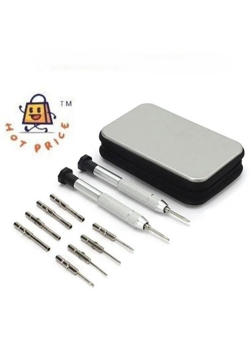 مجموعة مفكات براغي دقيقة للجيب ، طقم أدوات إصلاح للساعات والساعات المحمولة والنظارات والأجهزة الإلكترونية - Image 1