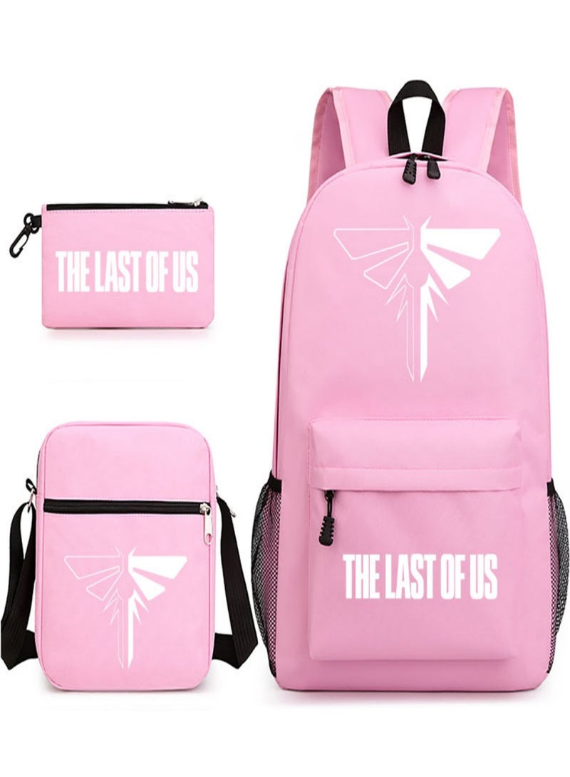 The Last Of Us Children Backpack Schoolbag Teen Student School Book bag with Lunch Box Pen Case 3 in 1 for Kids