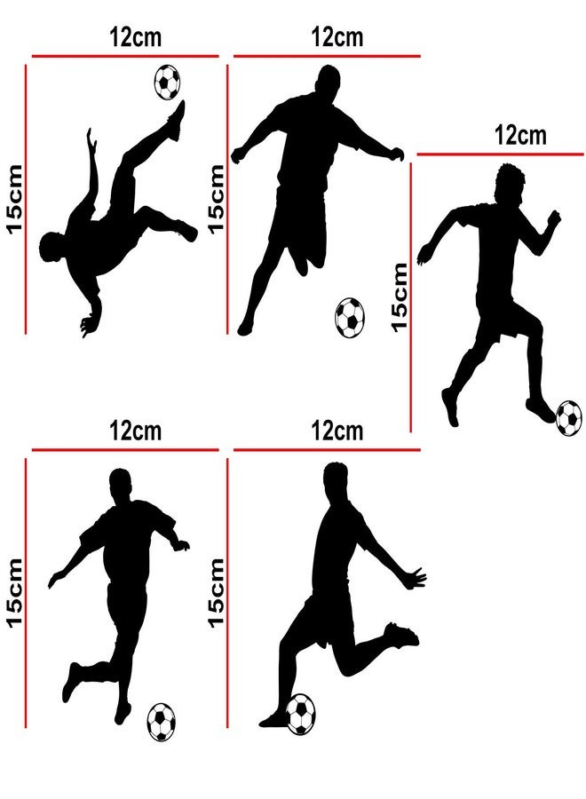 Decopix 'Foot Ball - Sports - Decorative Wall Sticker Combo Pack for Switch Panel Board, Laptop, Fridge.' - Sm4043 (PVC Vinyl - Set of 5) - Image 2