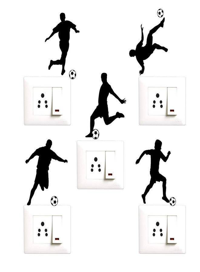 Decopix 'Foot Ball - Sports - Decorative Wall Sticker Combo Pack for Switch Panel Board, Laptop, Fridge.' - Sm4043 (PVC Vinyl - Set of 5) - Image 1